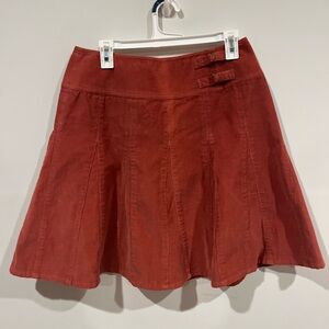 Garnet Hill A-Line Skirt in Rich Rust